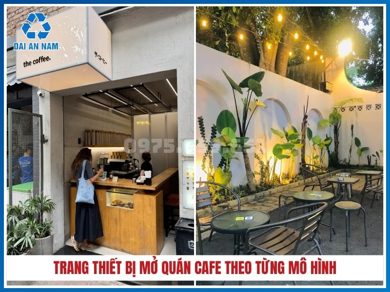 Trang thiết bị mở quán cafe theo từng mô hình