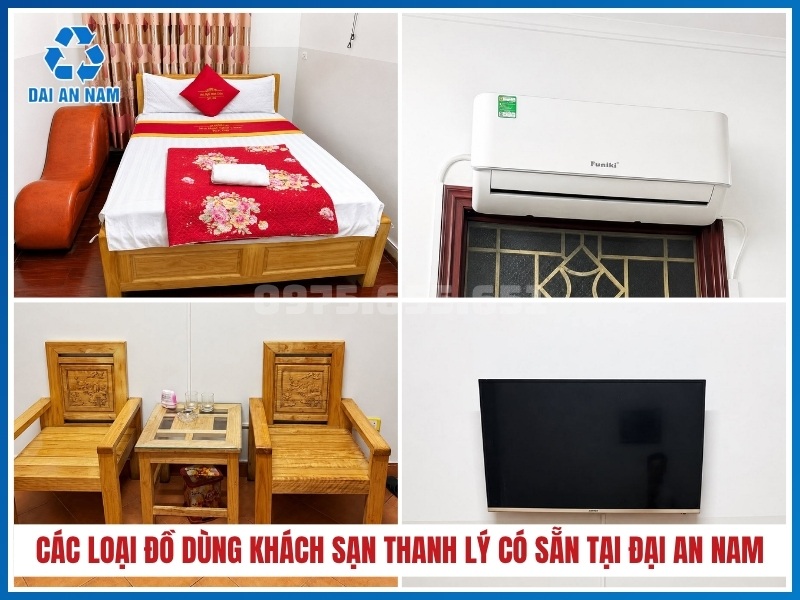 Các loại đồ dùng khách sạn thanh lý đang có sẵn tại Đại An Nam