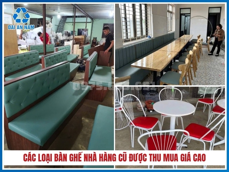 Các loại bàn ghế nhà hàng cũ được thu mua giá cao
