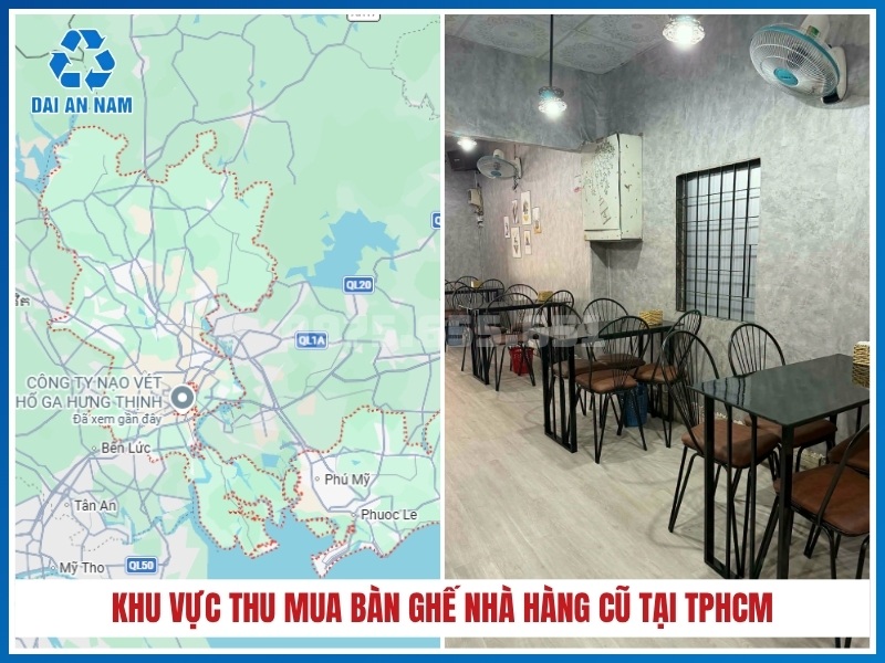 Khu vực thu mua bàn ghế nhà hàng cũ tại TPHCM