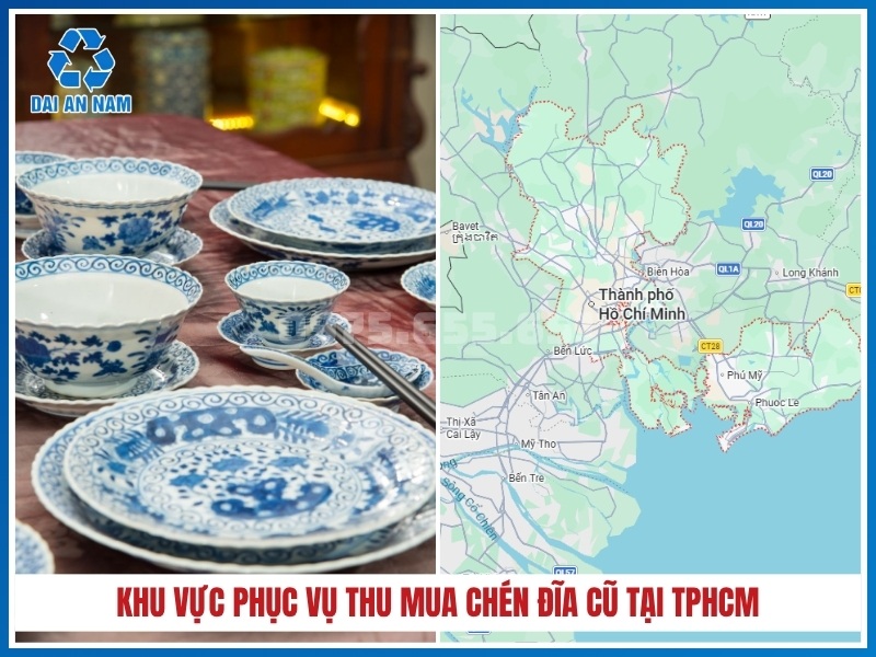 Khu vực phục vụ thu mua chén đĩa cũ tại TPHCM