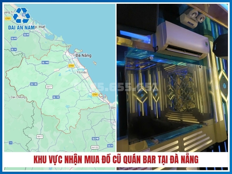 Khu vực nhận mua đồ cũ quán bar tại Đà Nẵng