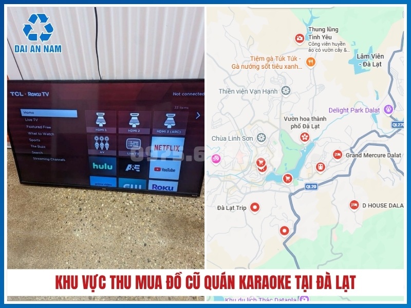 Khu vực thu mua đồ cũ quán karaoke tại Đà Lạt