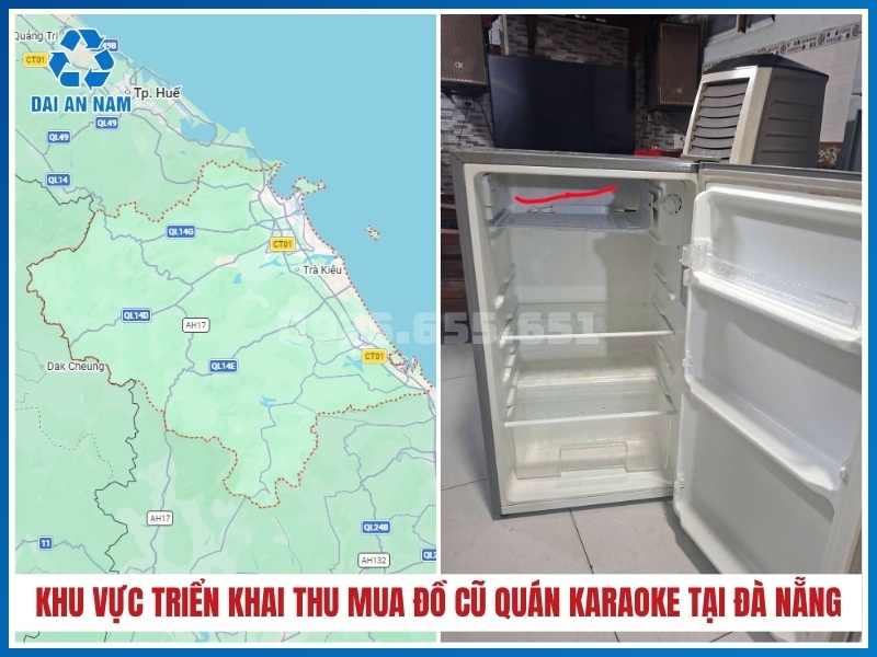 Khu vực triển khai thu mua đồ cũ quán karaoke tại Đà Nẵng