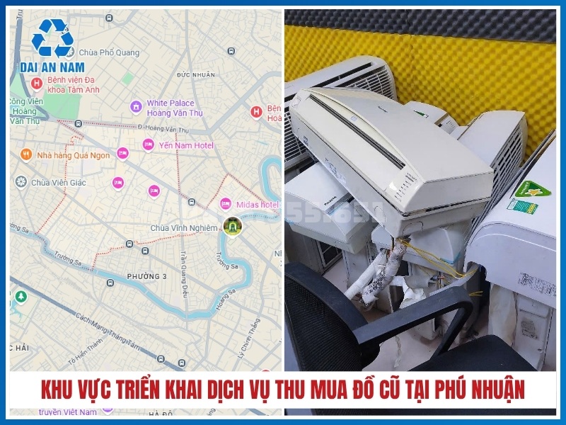 Khu vực triển khai dịch vụ thu mua đồ cũ tại Phú Nhuận