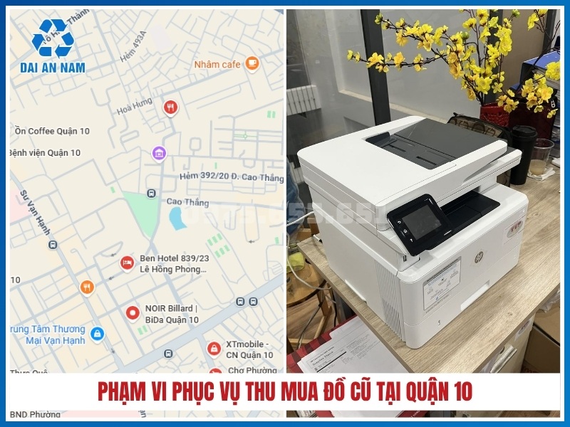 Phạm vi phục vụ thu mua đồ cũ tại Quận 10