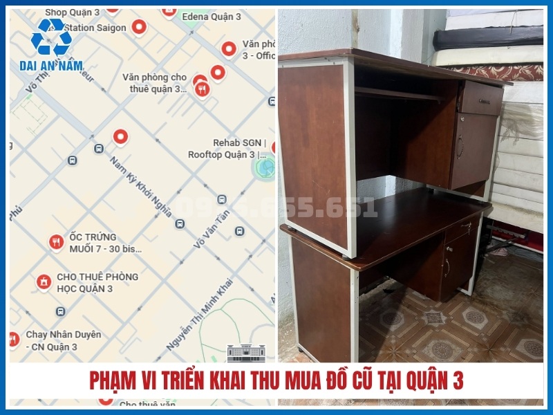 Phạm vi triển khai thu mua đồ cũ tại Quận 3