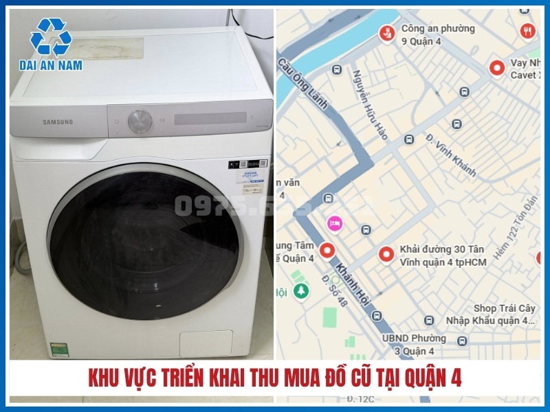 Khu vực triển khai thu mua đồ cũ tại Quận 4