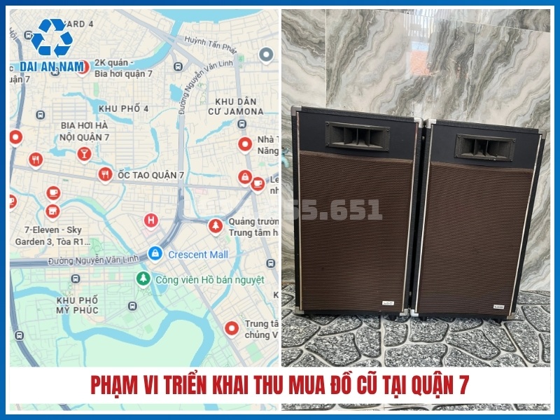 Phạm vi triển khai thu mua đồ cũ tại Quận 7