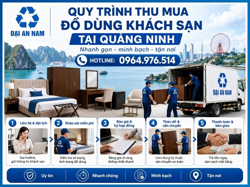 Quy trình thu mua đồ dùng khách sạn tại Quảng Ninh