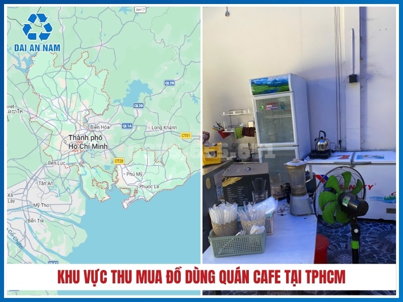 Khu vực thu mua đồ dùng quán cafe tại TPHCM