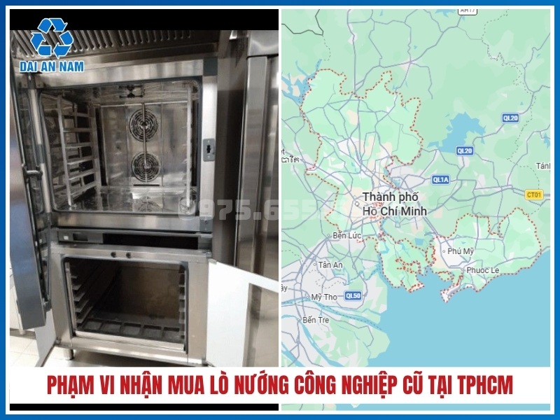 Phạm vi nhận mua lò nướng công nghiệp cũ tại TPHCM
