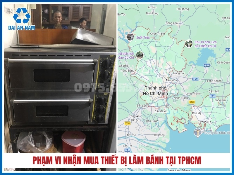 Phạm vi nhận mua thiết bị làm bánh tại TPHCM