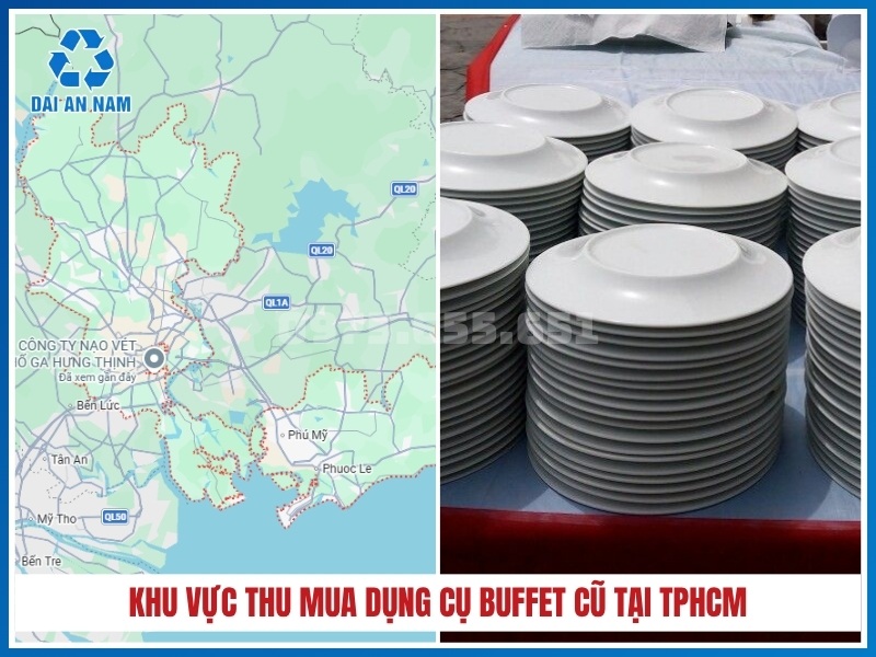 Khu vực thu mua dụng cụ buffet cũ tại TPHCM